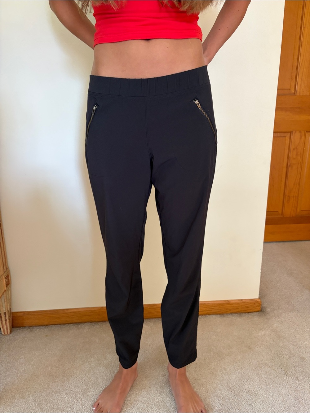 Athleta Black Zip-Pocket Joggers